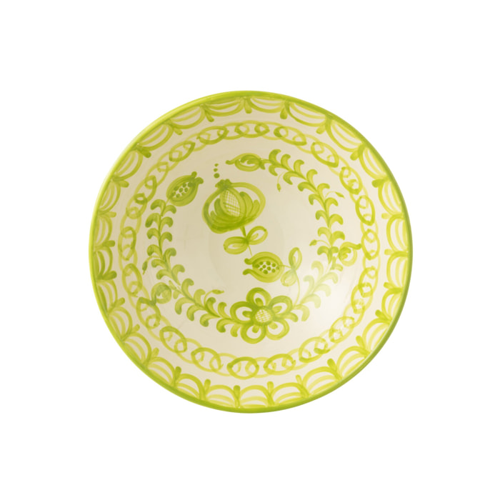 J-Line bol Granada Lebrillo - céramique - blanc/vert