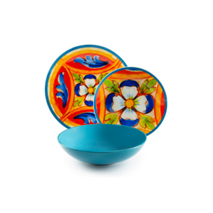 Servizio piatti 18 pezzi Excelsa – Camastra, Porcellana Multicolore