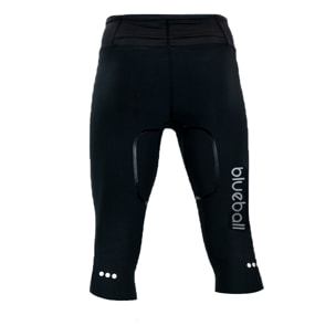 PANTALONI DA CORSA A COMPRESSIONE 3/4 DA UOMO BLUEBALL IN NERO.