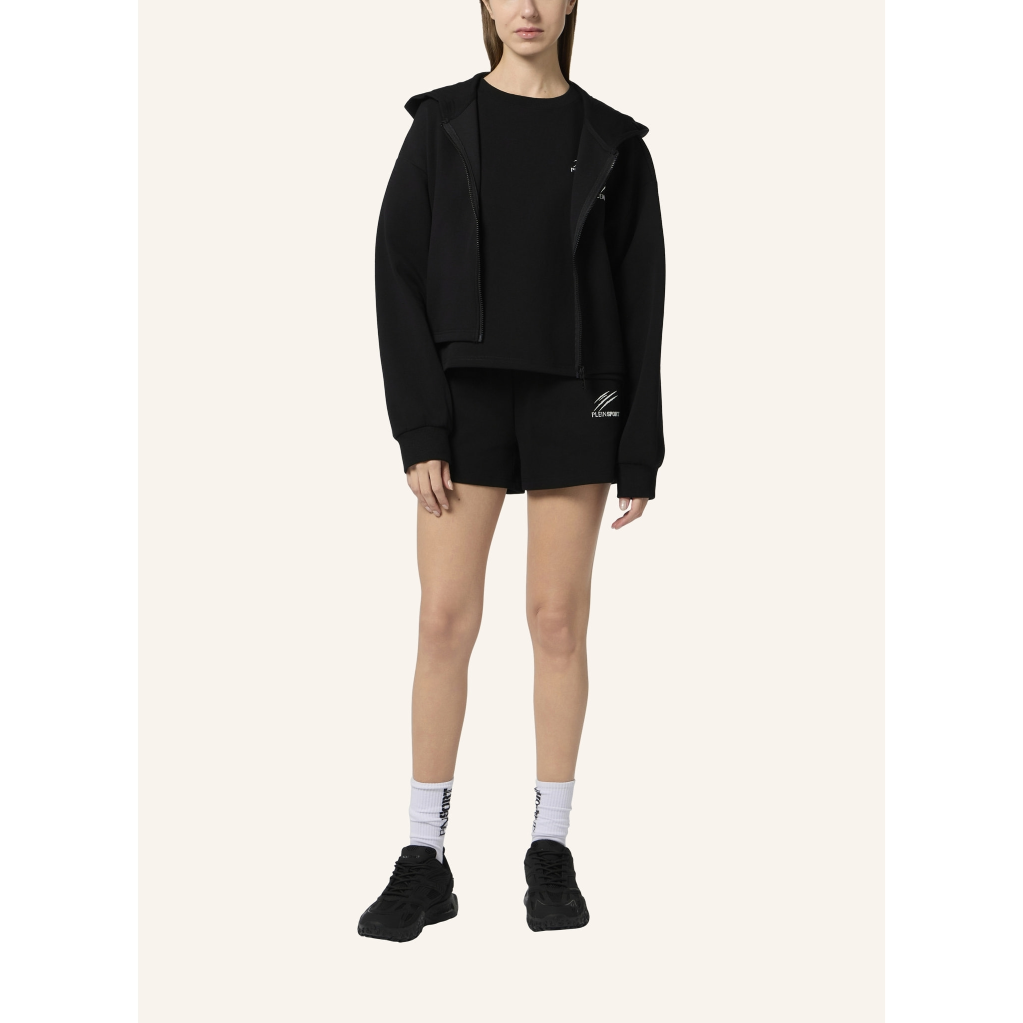 PLEIN SPORT Zip Hoodie Icon Scratch