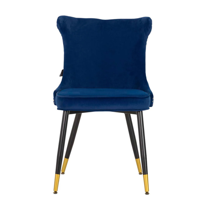 Silla Tachuelas Velvet Azul Aspen 49x54x79 Cm