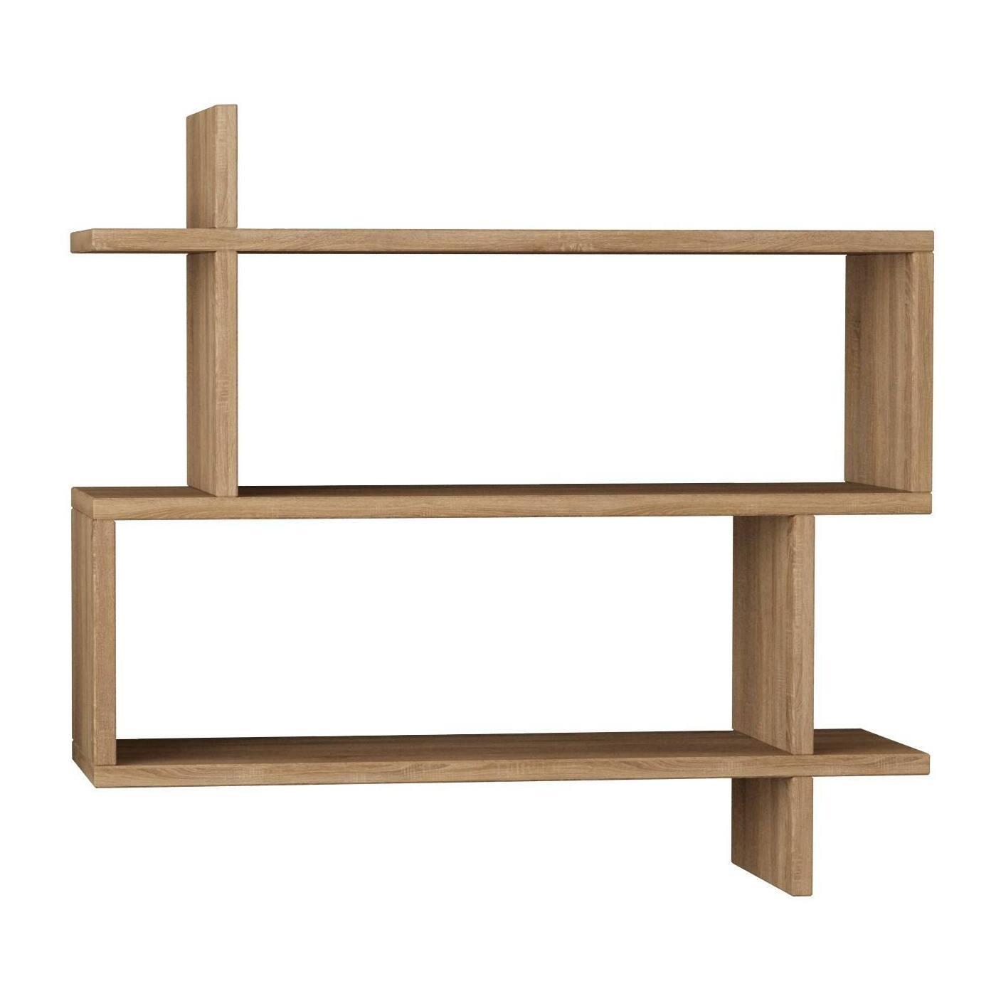 Mensola Dpilat, Scaffale, Ripiano a muro, Scaffalatura multiuso, 70x22h66 cm, Quercia