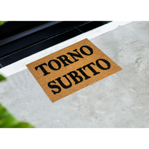 Zerbino Ingresso Casa Antiscivolo In Cocco Scritte Divertenti Torno Subito