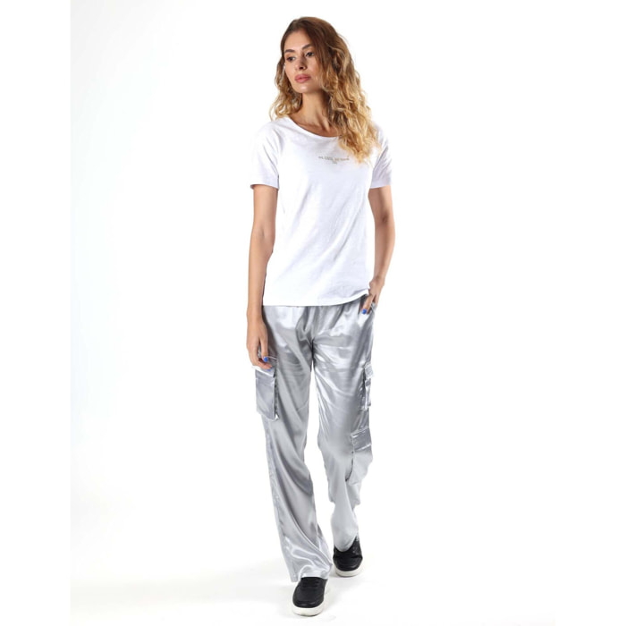 Pantalón cargo de mujer Leone Be Glam con grandes bolsillos