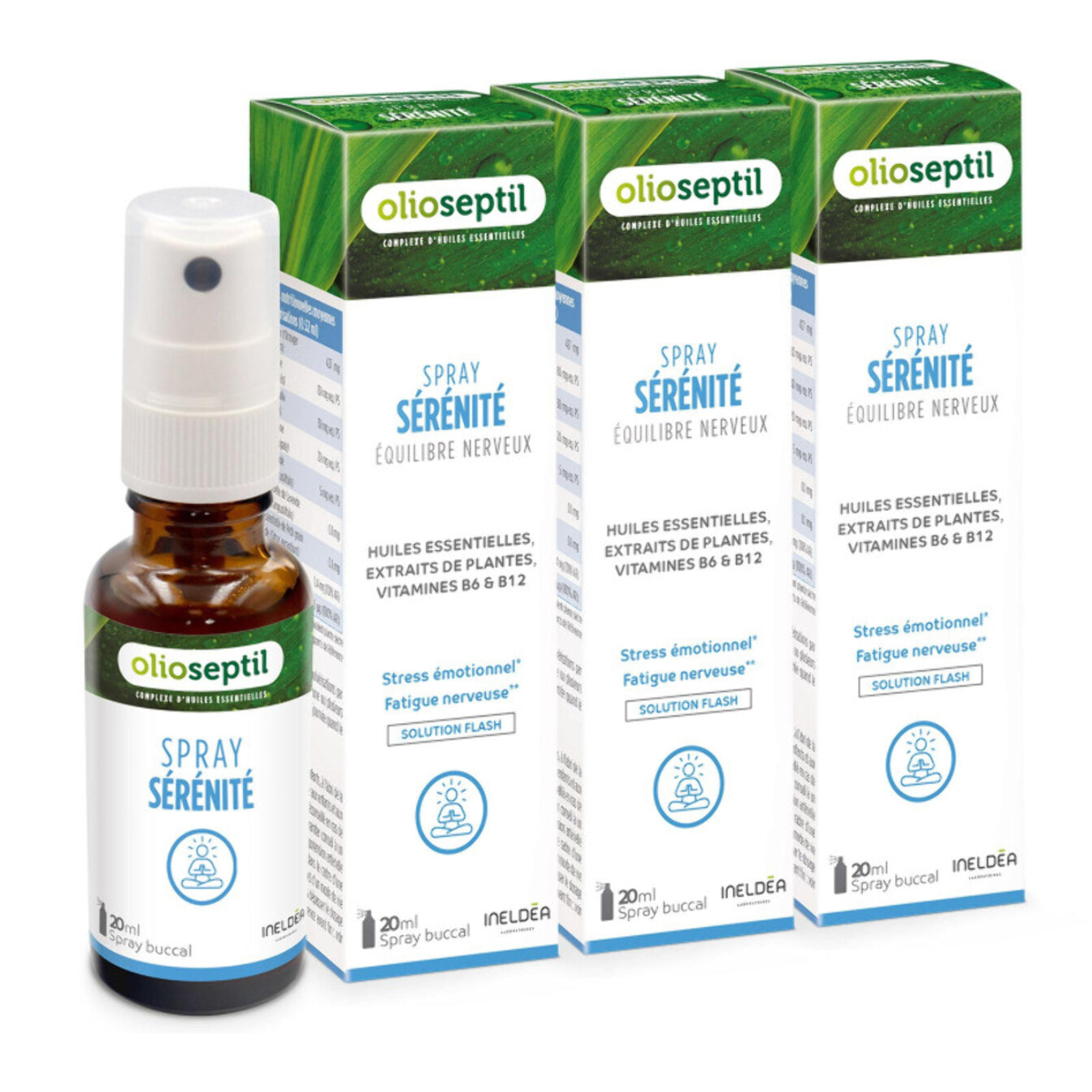OLIOSEPTIL – Spray Sérénité – Complément alimentaire - Extraits de plantes, huiles essentielles & vitamines – Aide l'organisme à s'adapter à la fatigue nerveuse, stress émotionnel