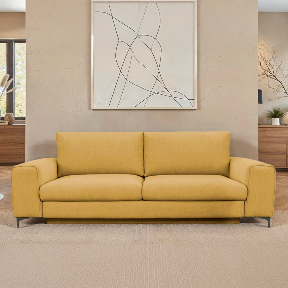 Canapé Tissu Droit Fiesole - 3 Places