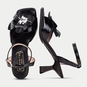 Sandalia Tacon Danielle Negro 6 cm