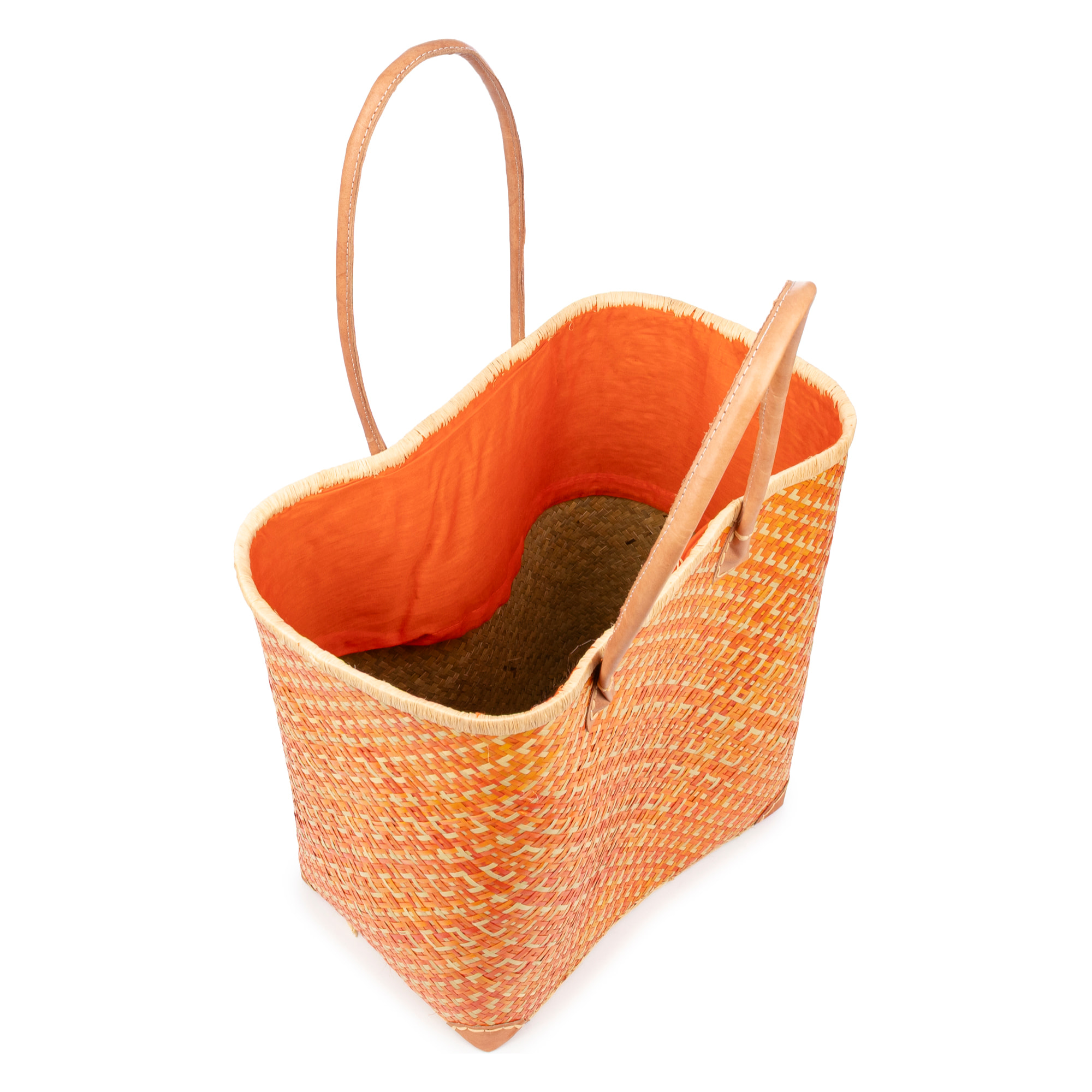 Arda bolso de hombro mujer. Fabricado en paja con asas de cuero.