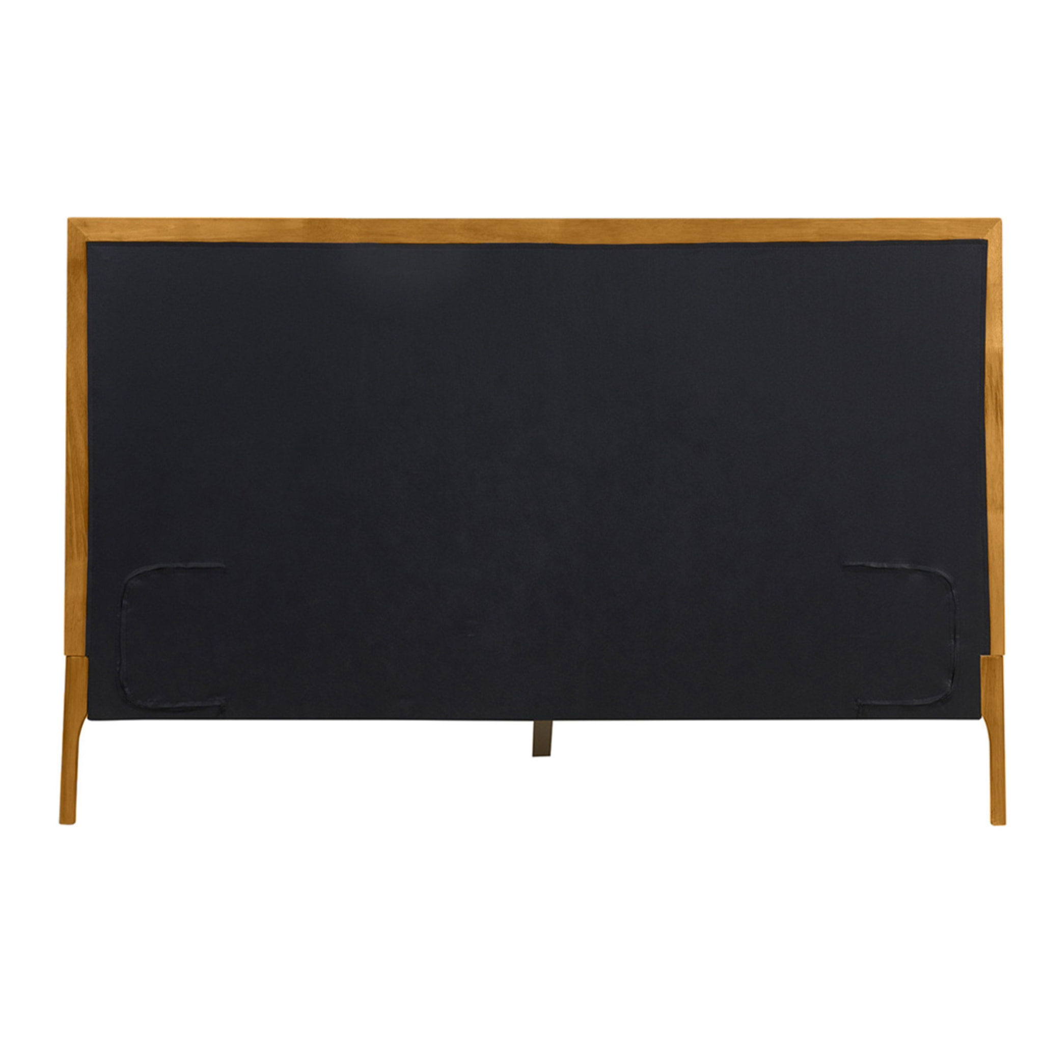 Lit 2 places 160x200 cm en bois clair et tissu gris clair RONN
