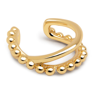 Pendiente Suelto Ear Cuff Nina Plata Baño Oro