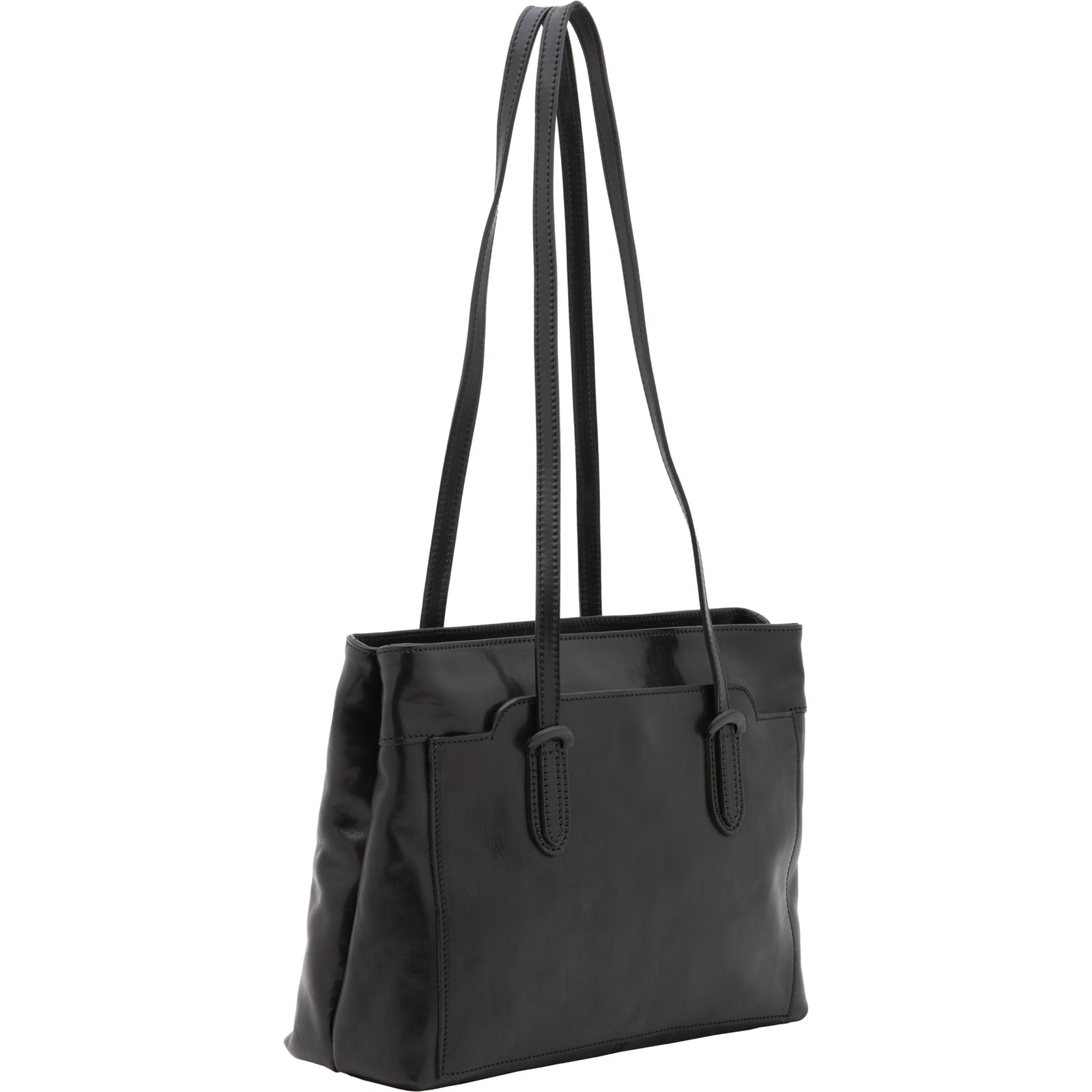 Borsa a spalla da donna - Modello Iduna Lux - Vera pelle - 35.0 x 26.0 x 12.0 cm