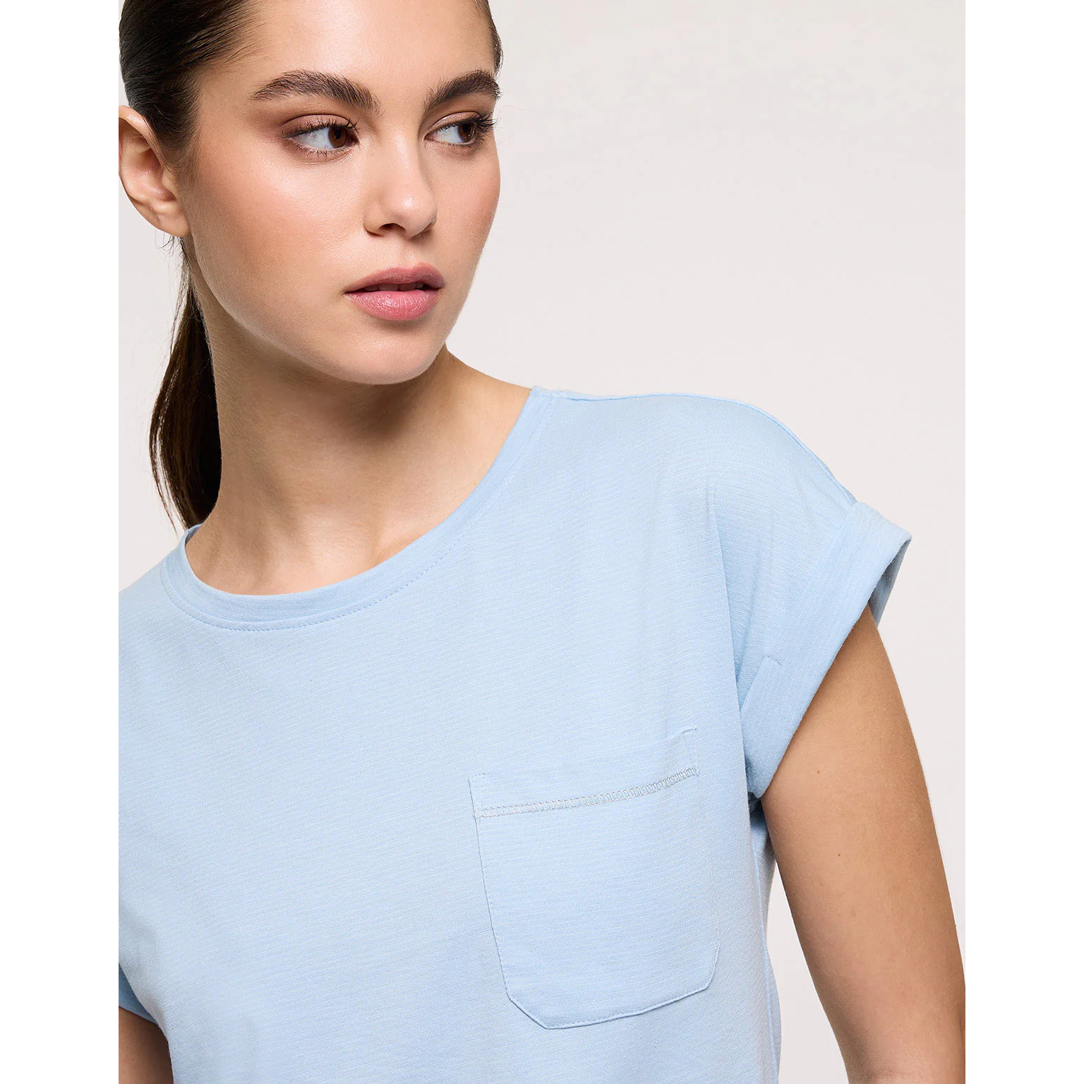 Camiseta Manga Corta Azul Celeste - Ibosen