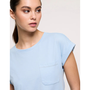 Camiseta Manga Corta Azul Celeste - Ibosen