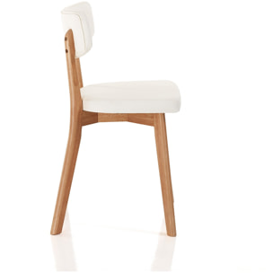 Tomasucci Lot de 2 Chaises en bois VARM EVOLUTION Blanc