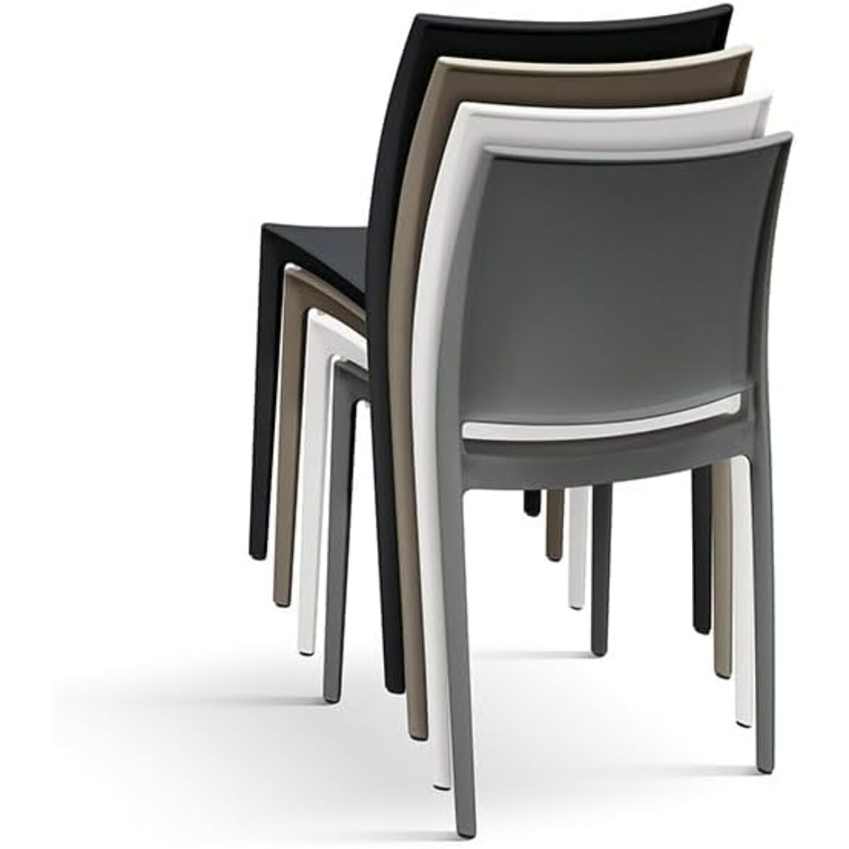 Set di 6 sedie NORTH BEACH in polipropilene grigio