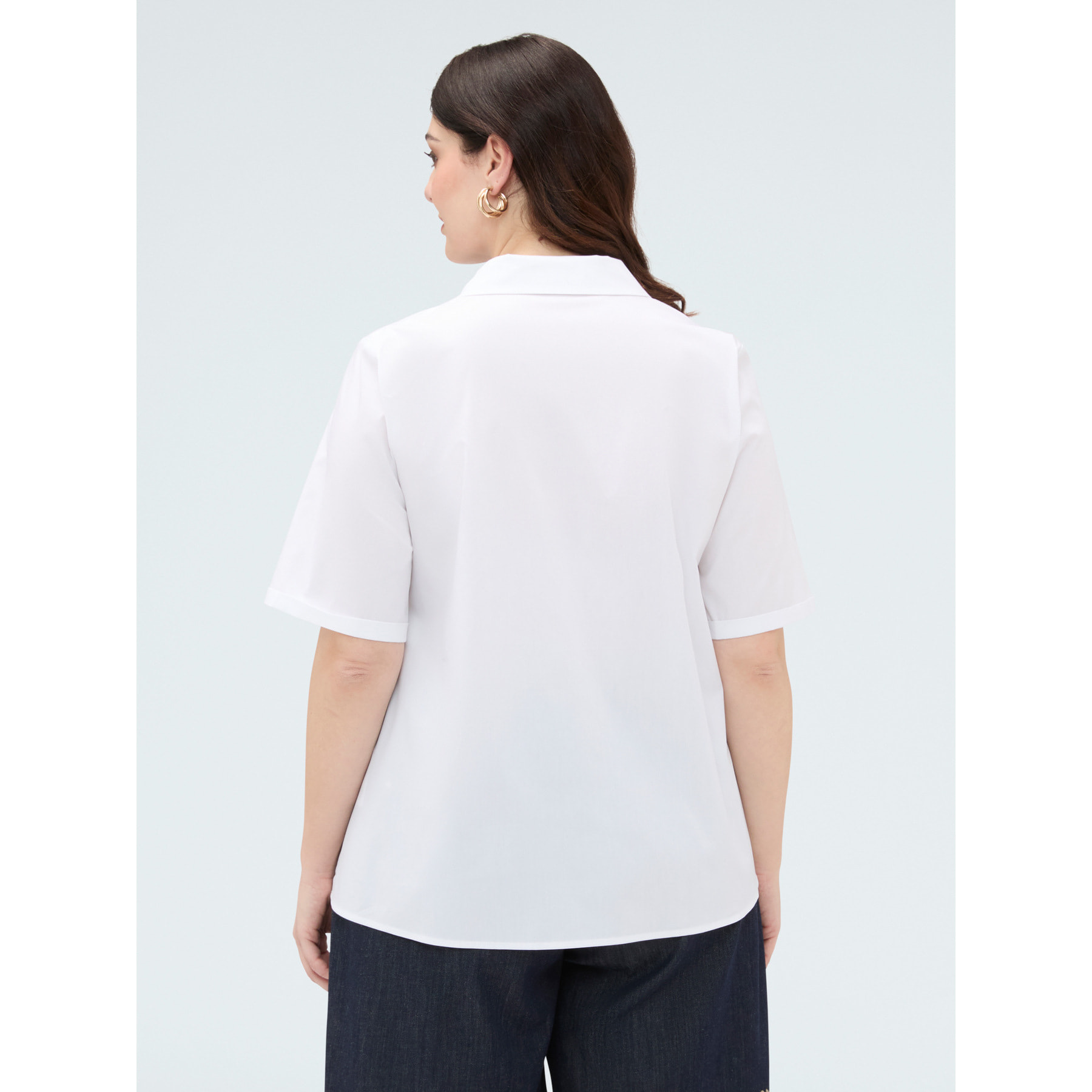 Fiorella Rubino - Camicia in popeline di cotone - Bianco