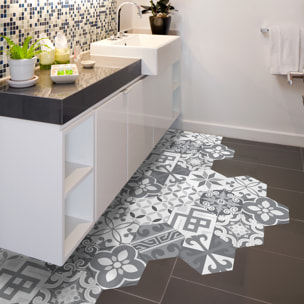 Sticker Sol avec laminat de Protection en Plastique Anti-dérapant | Stickers adhésif Sol - TOMETTES SOL TRISTANO -