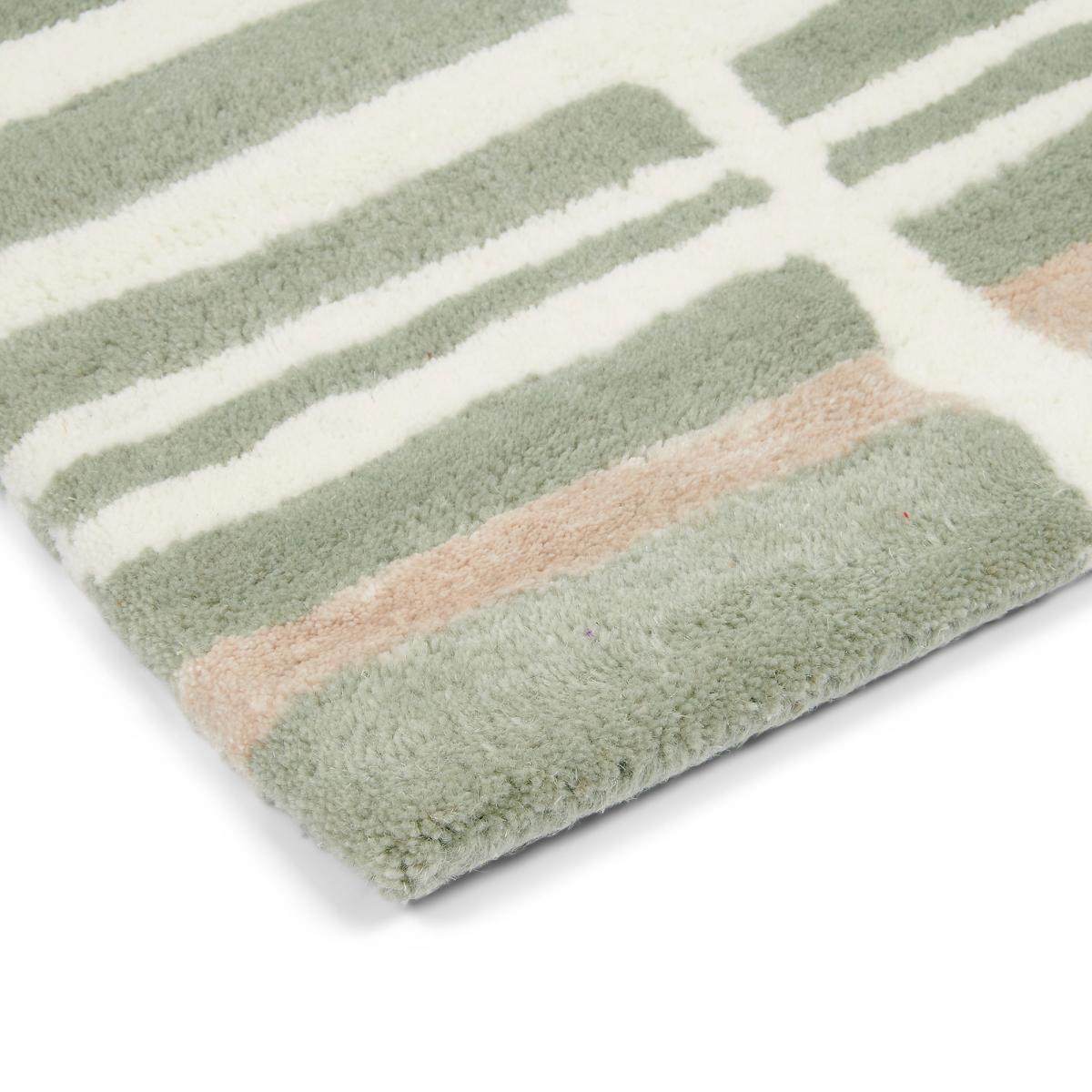 Tapis salon et chambre fait à la main en laine motif abstrait ZAYO