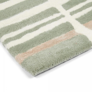 Tapis salon et chambre fait à la main en laine motif abstrait ZAYO