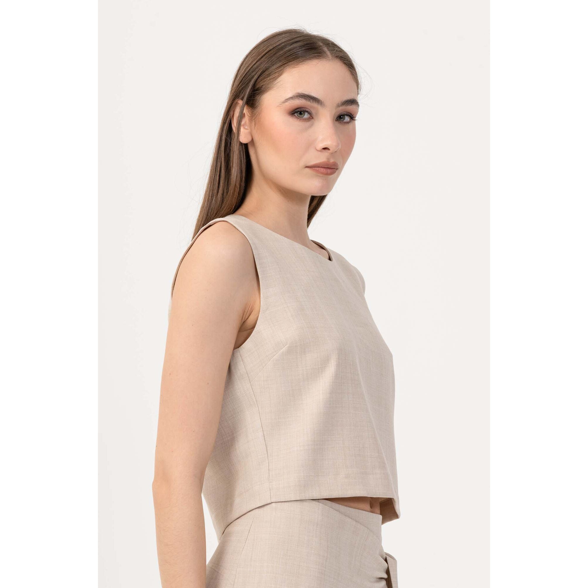 Kocca - Top girocollo stile minimal Donna