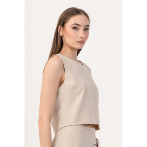 Kocca - Top girocollo stile minimal Donna