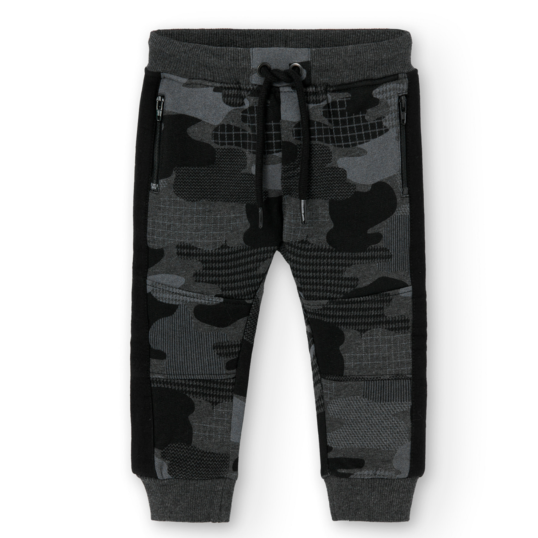 Pantalón felpa camuflaje de bebé niño