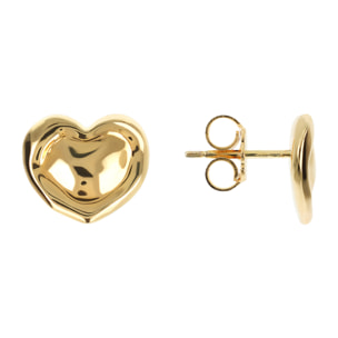 Orecchini Cuore a Lobo Golden Martellati