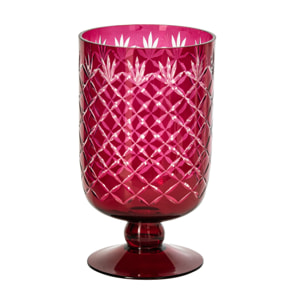 J-Line Chandelier - verre - rose foncé