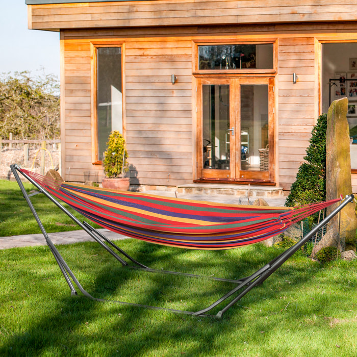 Support de hamac pliable et réglable structure en acier noir