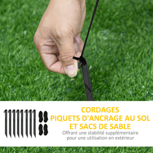 Traîneau Père Noël gonflable LED avec renne bonhomme de neige - matériel fixation et souffleur inclus