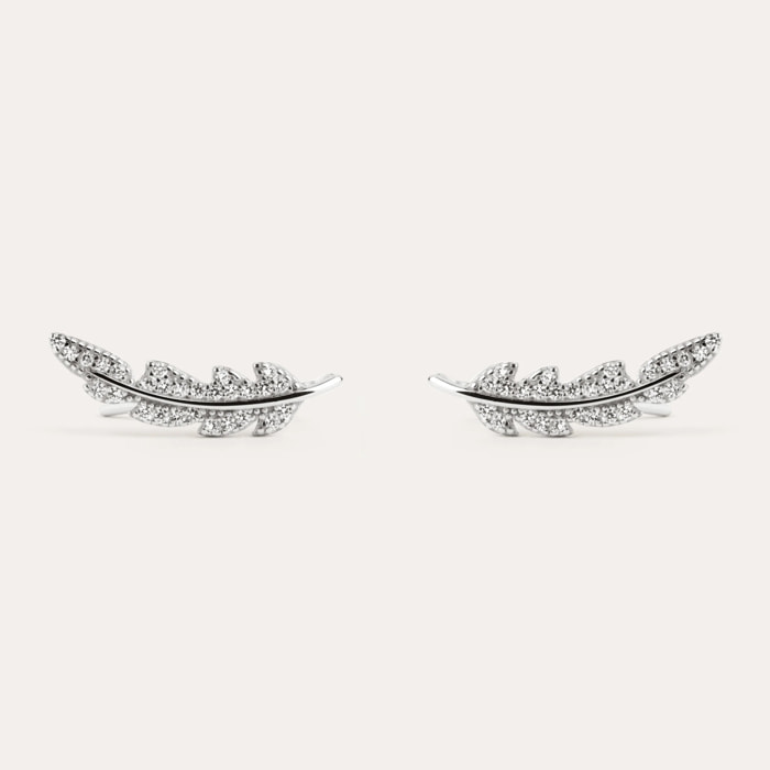 Pendientes Feather Sparks Plata