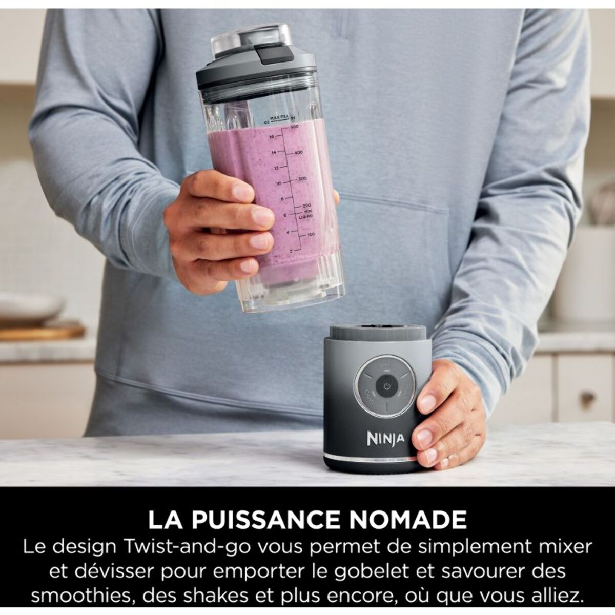 Blender NINJA Blast Max gris BC251EUGY