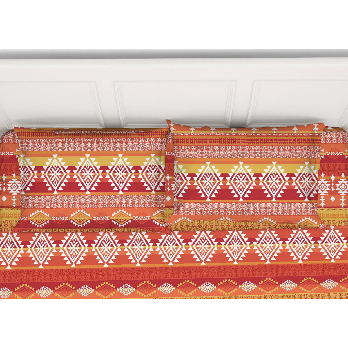 Completo Lenzuola 100% Cotone Incas Arancio