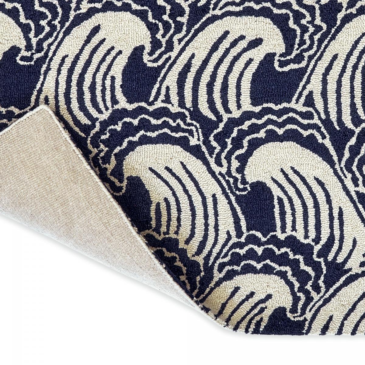 Tapis salon et chambre fait à la main en laine motif géométrique NUITORH
