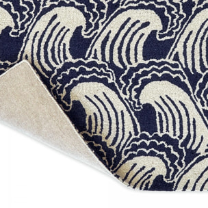Tapis salon et chambre fait à la main en laine motif géométrique NUITORH