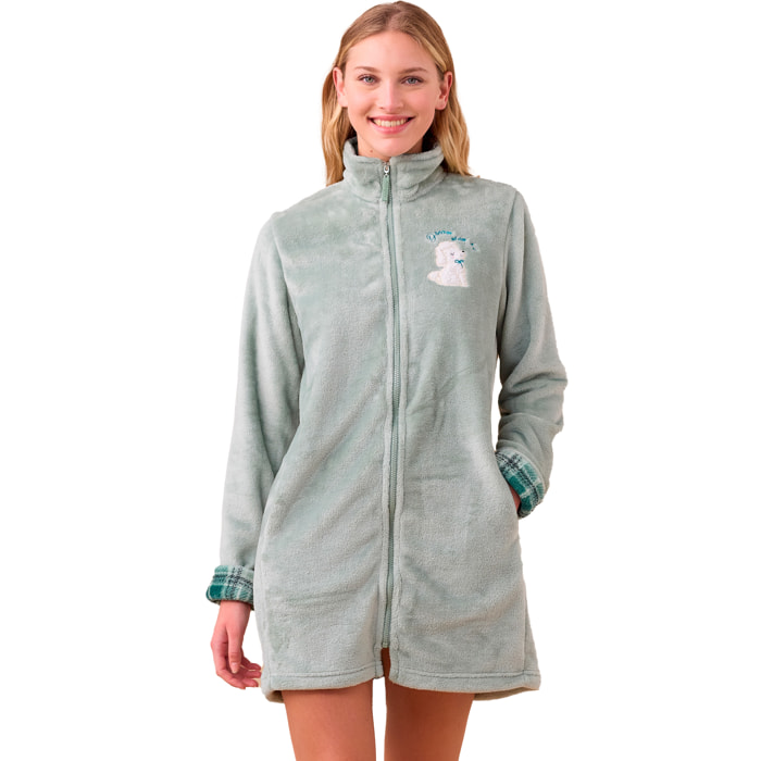 Vestaglia donna invernale in coral articolo barboncino Noidinotte