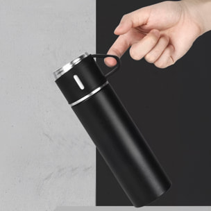 Set di thermos da 500 ml e 3 tazze isolanti. Mantenimento del freddo e del caldo da 6 a 12 ore.