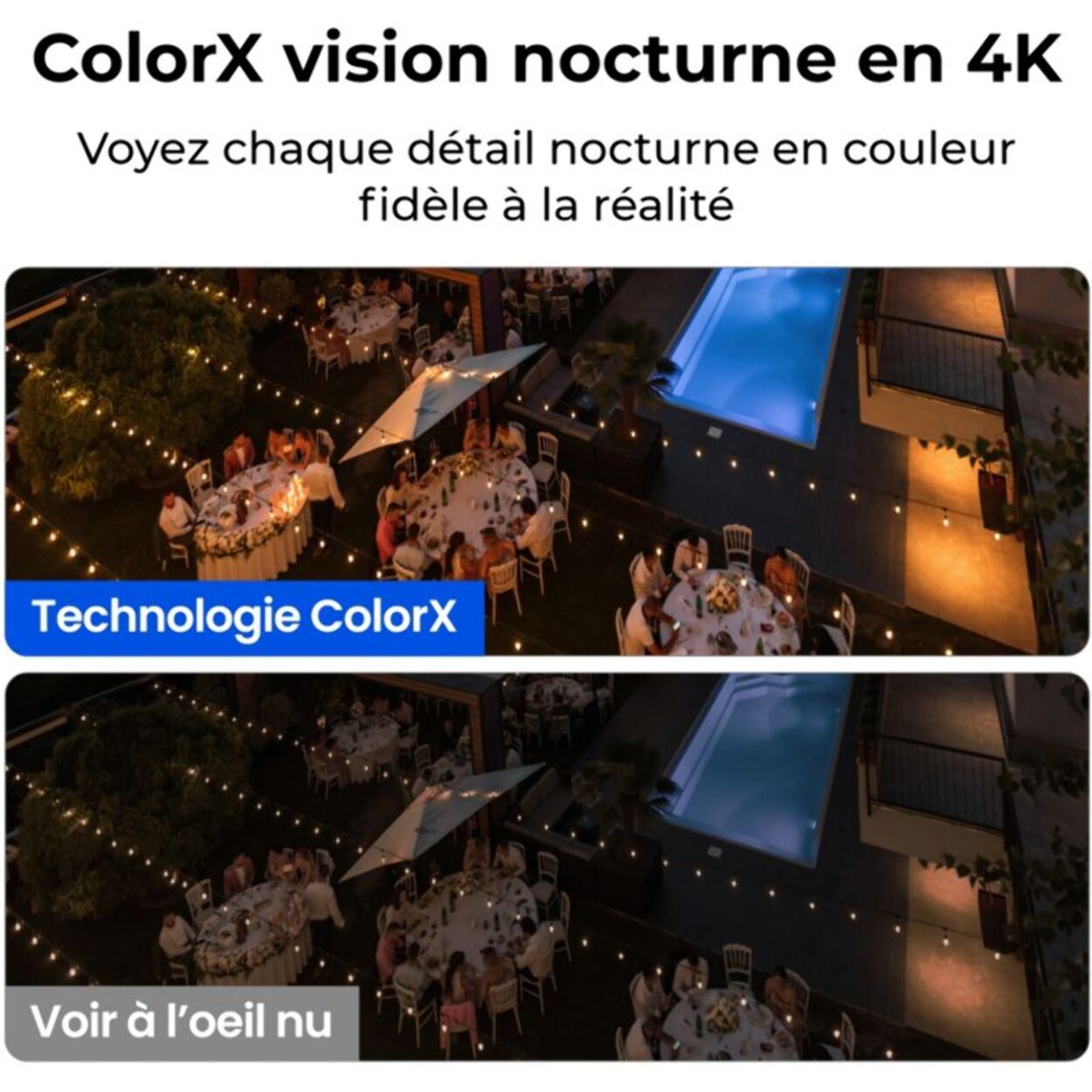 Caméra de surveillance REOLINK B660 + panneau solaire Blanc