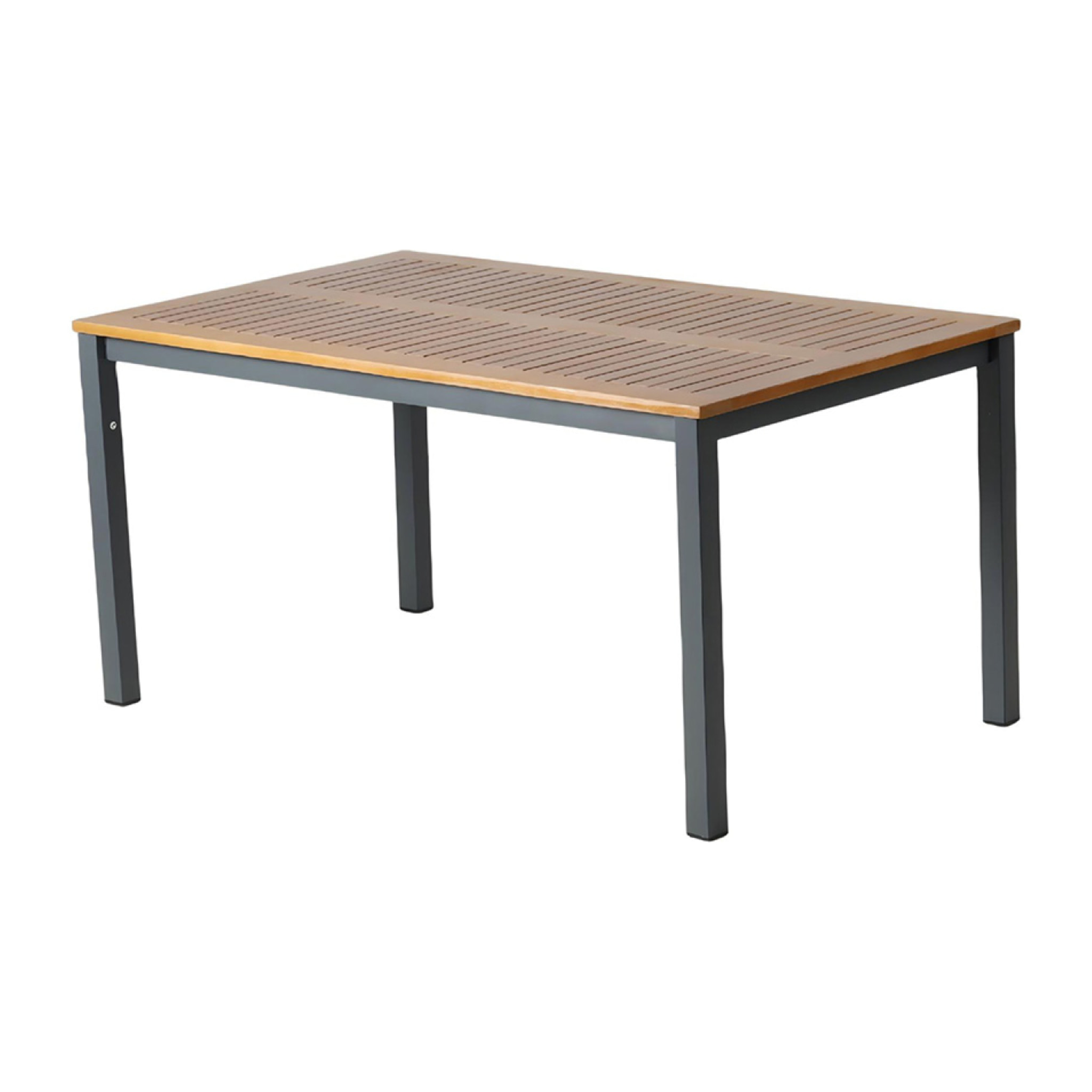 Table 6 places en bois naturel d'eucalyptus 150cm JAGNA