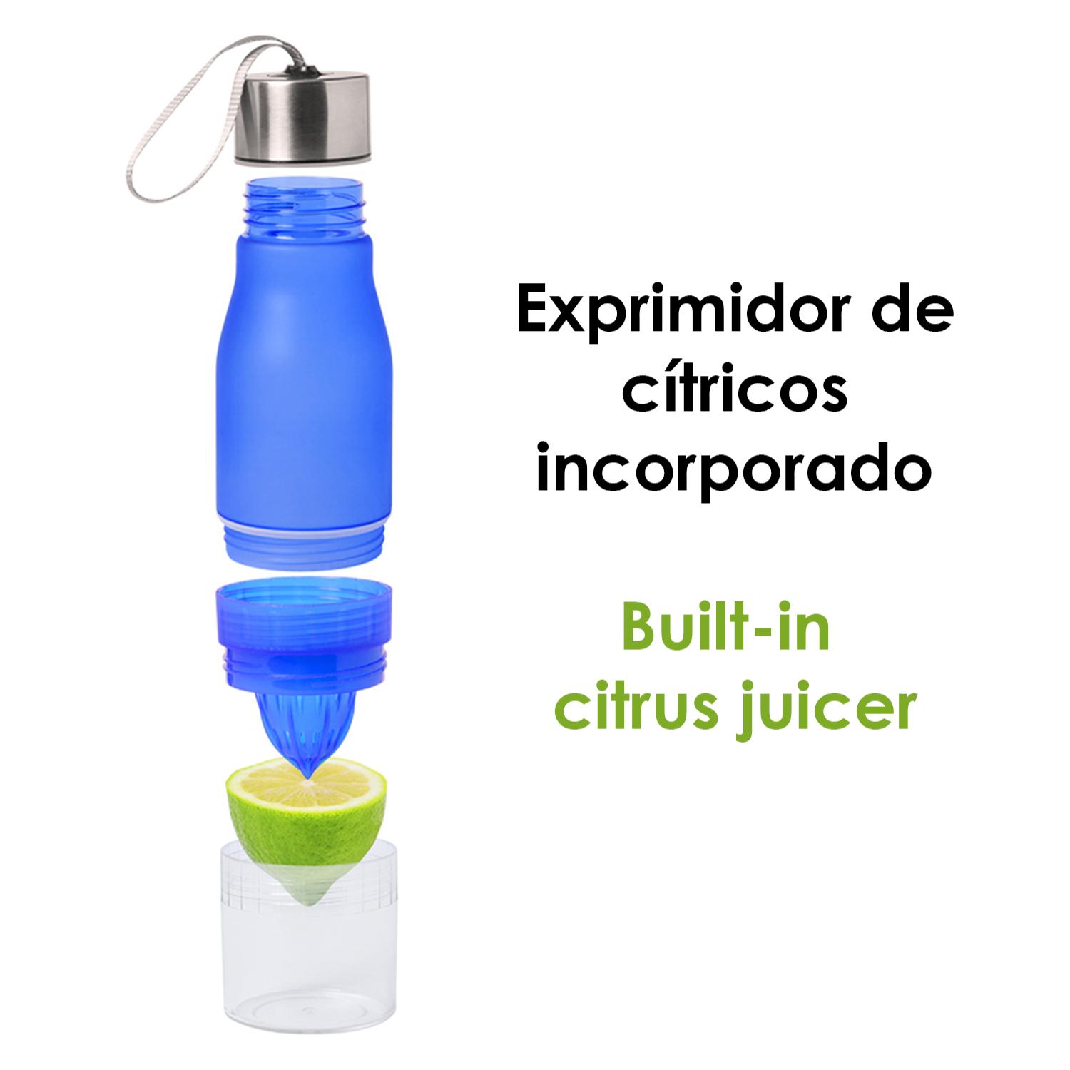 Selmy bidón de 700ml de capacidad Tritán de alta resistencia al calor. Base con exprimidor de cítricos.