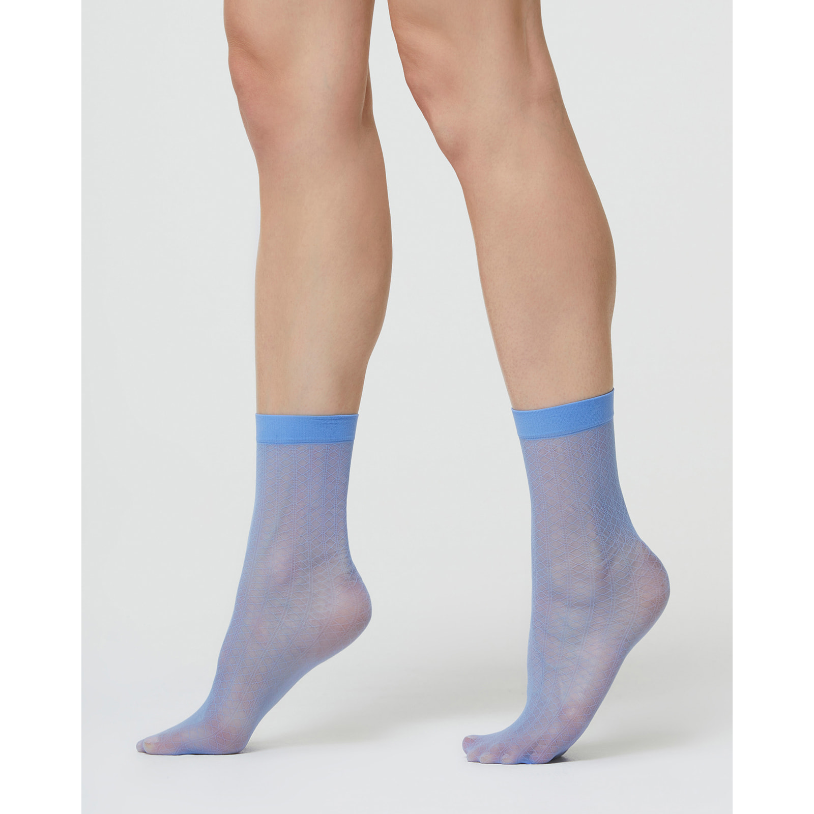 CALZINO VELATO NATALIE CON MICRO MOTIVI ROMBI