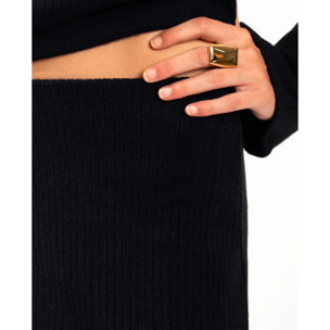 Falda larga de punto