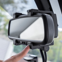 Supporto per smartphone per specchietto retrovisore Stropp InnovaGoods - silicone - nero - 7,8x12x1