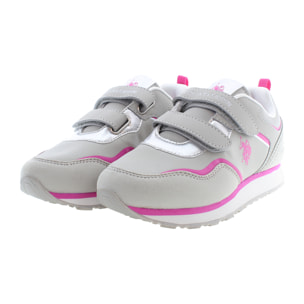 Sneakers U.S. Polo Assn Light Gray-Fuxia