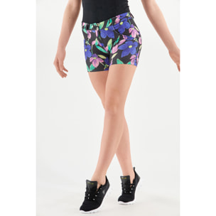 Shorts push up WR.UP® in tessuto tecnico a fantasia floreale