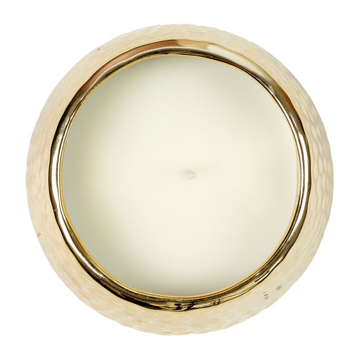 Bougie Parfumee Martelee Doree H9cm