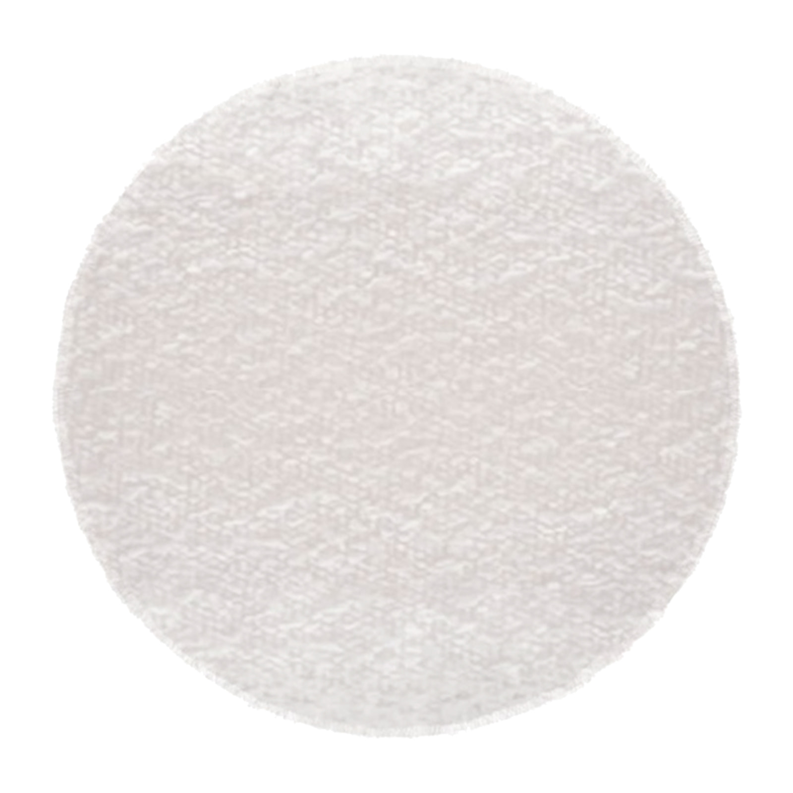 Galette de chaise ronde en tissu bouclette - Ecru