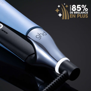 Lisseur ghd chronos bleu glacier et son vanity de rangement