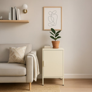 Armadietto basso in metallo 1 anta 35x46x72cm avorio - Pop