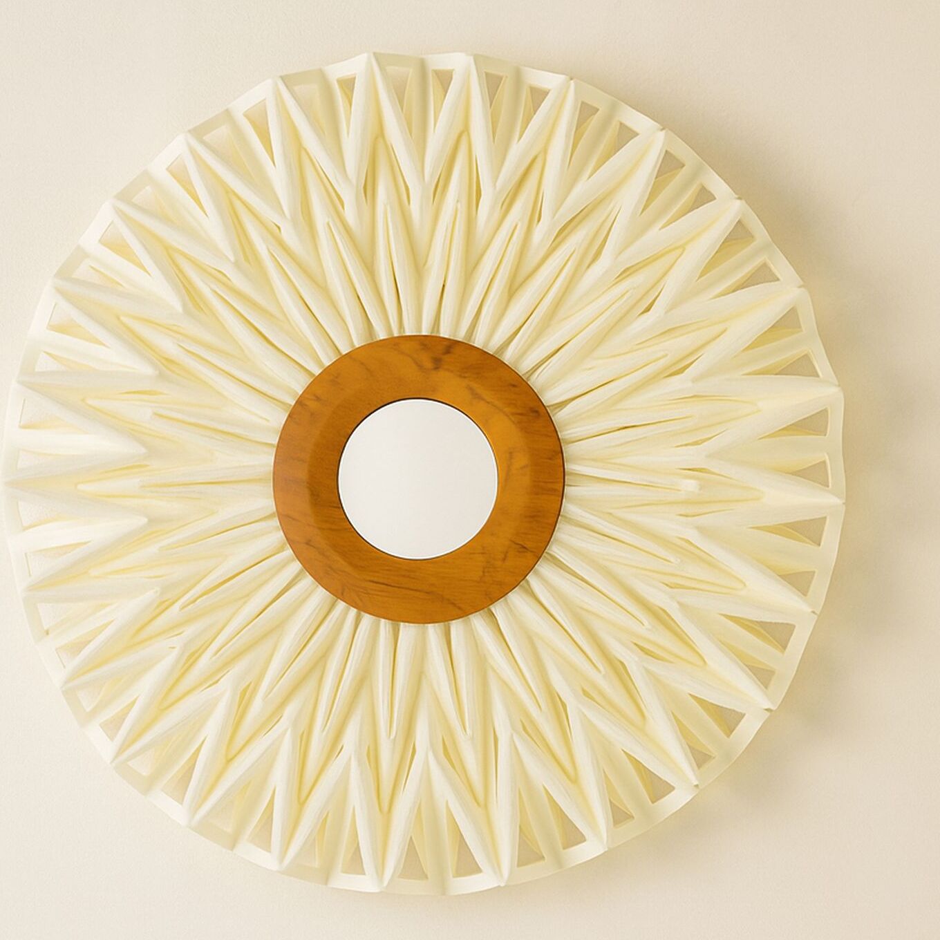 Applique en tissu blanc cassé avec miroir 40cm MATAHARI